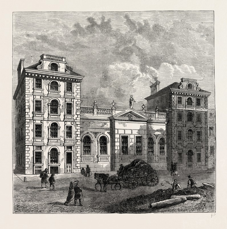 OLD ST. PAUL'S SCHOOL, 1750, London, UK, 19th century engraving