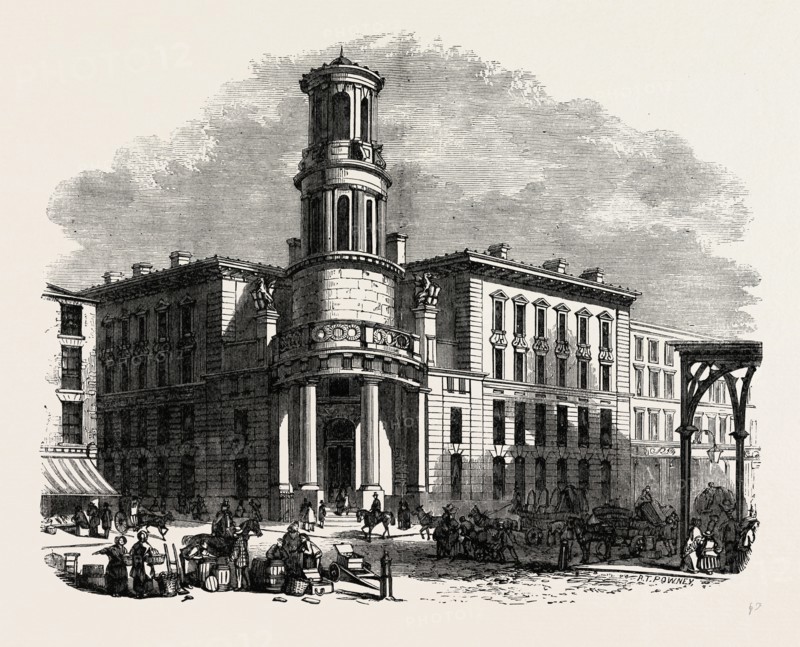 THE PRESENT COAL EXCHANGE, London, UK, 19th century engraving