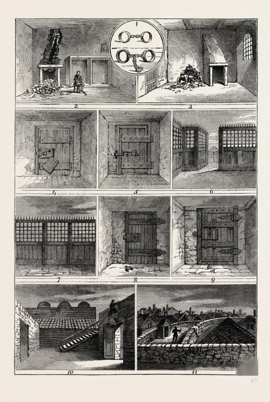 JACK SHEPPARD'S ESCAPES. London, UK, 19th century engraving