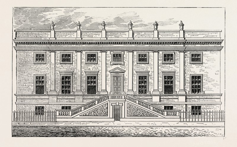 SURGEONS' HALL, OLD BAILEY, 1800. London, UK, 19th century engraving