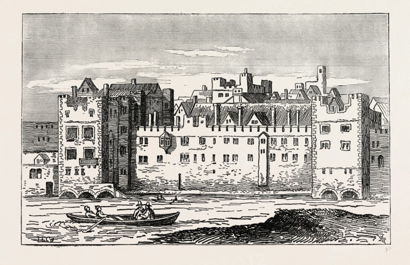 THE SAVOY IN 1650. London, UK, 19th century engraving