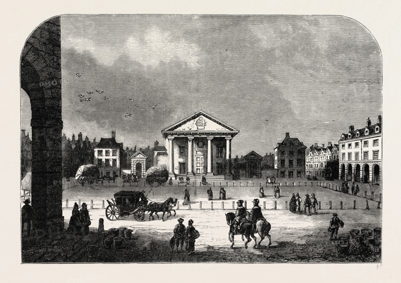 COVENT GARDEN IN 1660. London, UK, 19th century engraving
