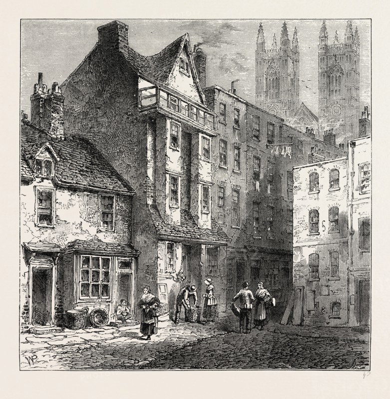 CAXTON'S HOUSE, WESTMINSTER, 1827, London, UK, 19th century engraving