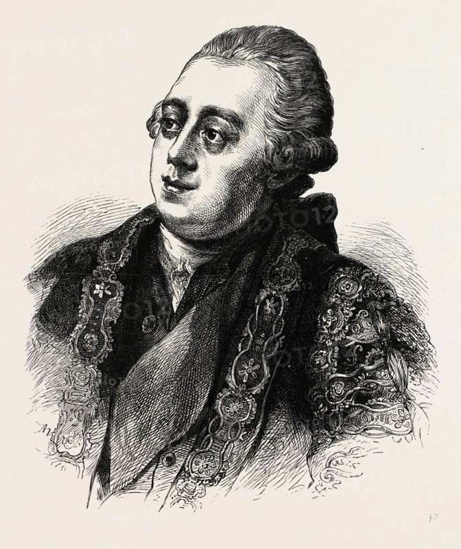 LORD NORTH. London, UK, 19th century engraving