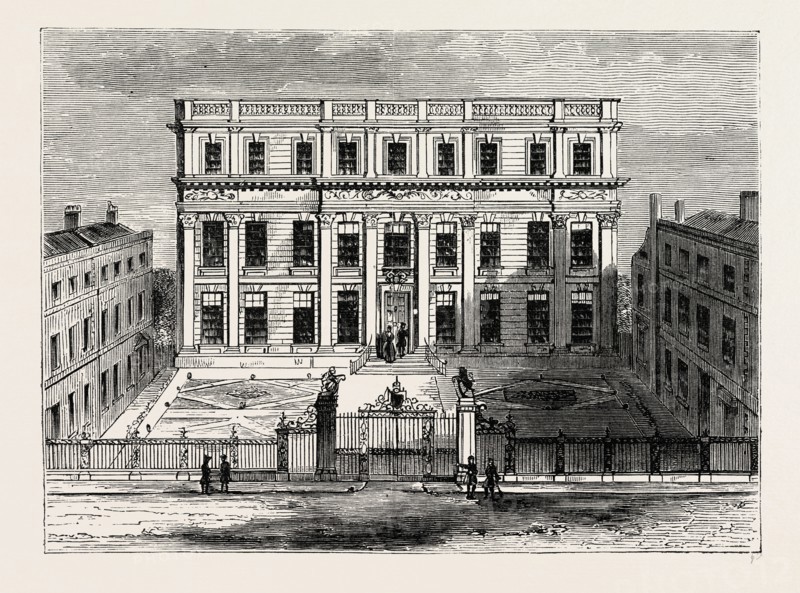 POWIS HOUSE, 1714. London, UK, 19th century engraving