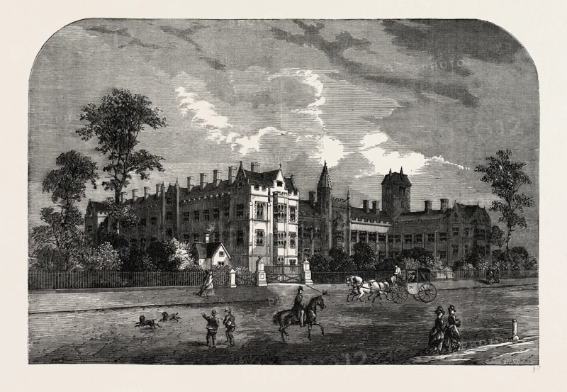 THE CONSUMPTION HOSPITAL, BROMPTON. London, UK, 19th century engraving