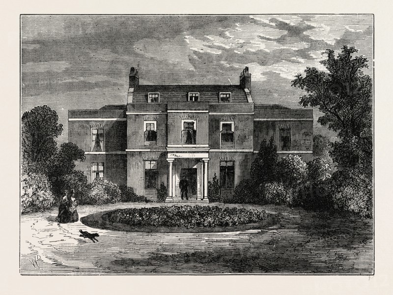 EARL'S COURT HOUSE. London, UK, 19th century engraving