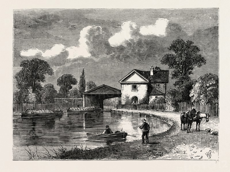PADDINGTON CANAL, 1820. London, UK, 19th century engraving