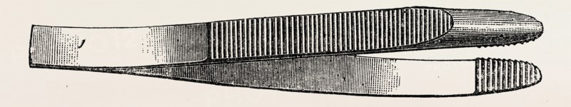 stout dissecting forceps, medical equipment, surgical instrument, history of medicine