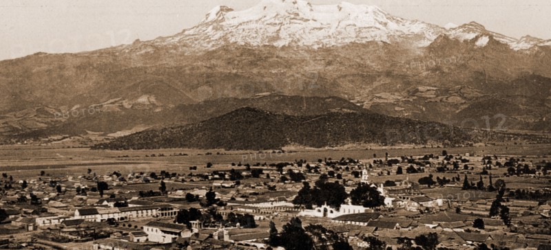 Mexico, Ixtacchihuatl from Amecameca, Jackson, William Henry, 1843-1942, Volcanoes, Mexico, Iztaccihuatl, Mexico, Amecameca de Juarez, 1884