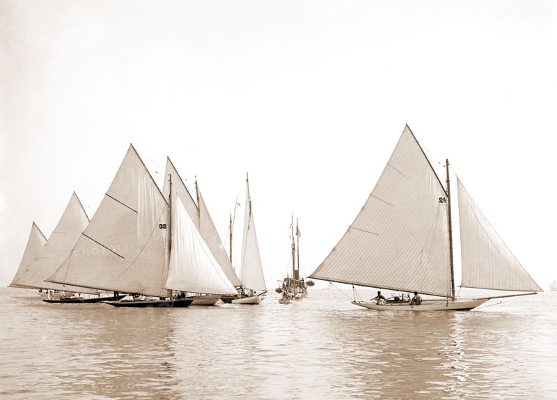 Start, twenty-one footers, Yachts, Regattas, 1892