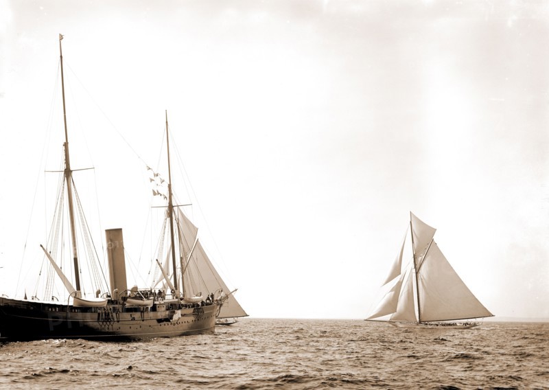 After the start, America's Cup races, Yachts, Regattas, 1893