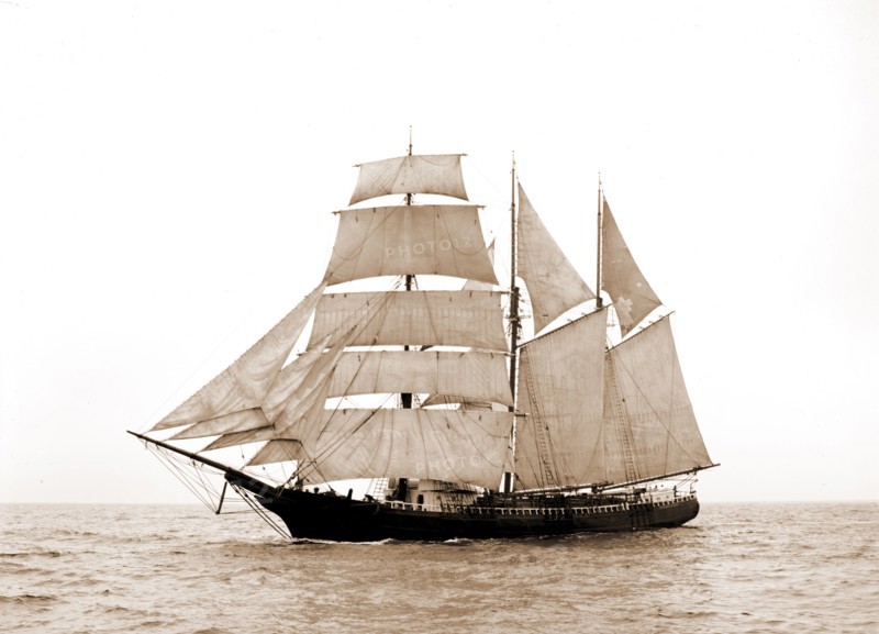 Barkentine Ethyl i.e. Ethel V. Boynton, Ethel V. Boynton (Barkentine), Ships, 1899