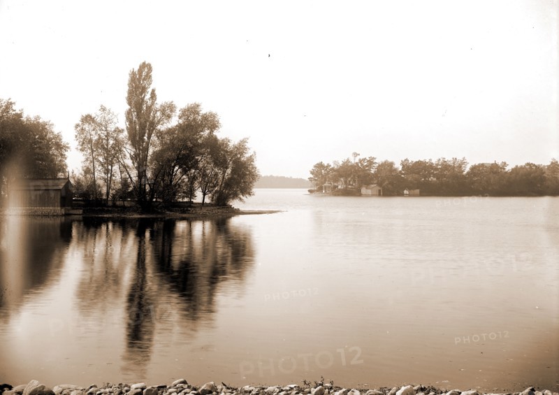 Lake Orion, Mich. from R.R. tracks, Lakes & ponds, United States, Michigan, Orion, Lake, 1890