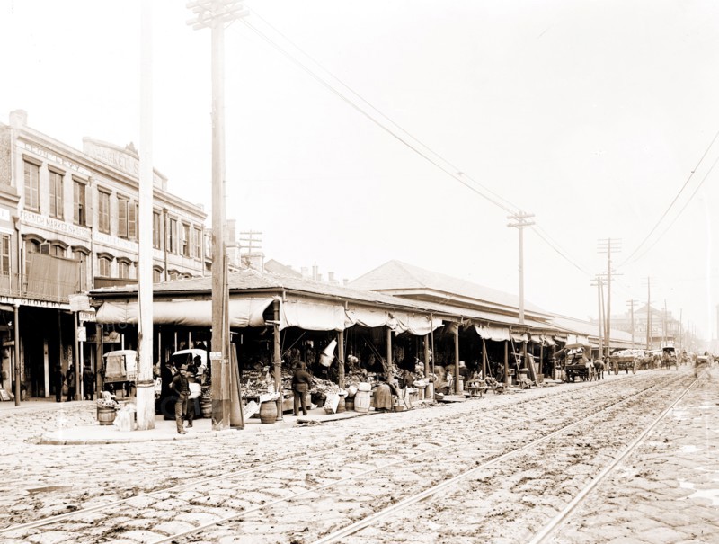 French Market, New Orleans, Louisiana, Streets, Markets, Ethnic neighborhoods, United States, Louisiana, New Orleans, 1900