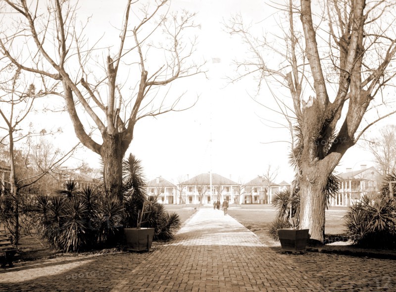 Jackson barracks, Chalmette, New Orleans, La, Jackson Barracks (New Orleans, La.), Barracks, United States, Louisiana, Chalmette, 1890