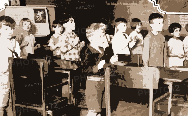 Children in speech class, Classrooms, Speech therapy, Games, 1900