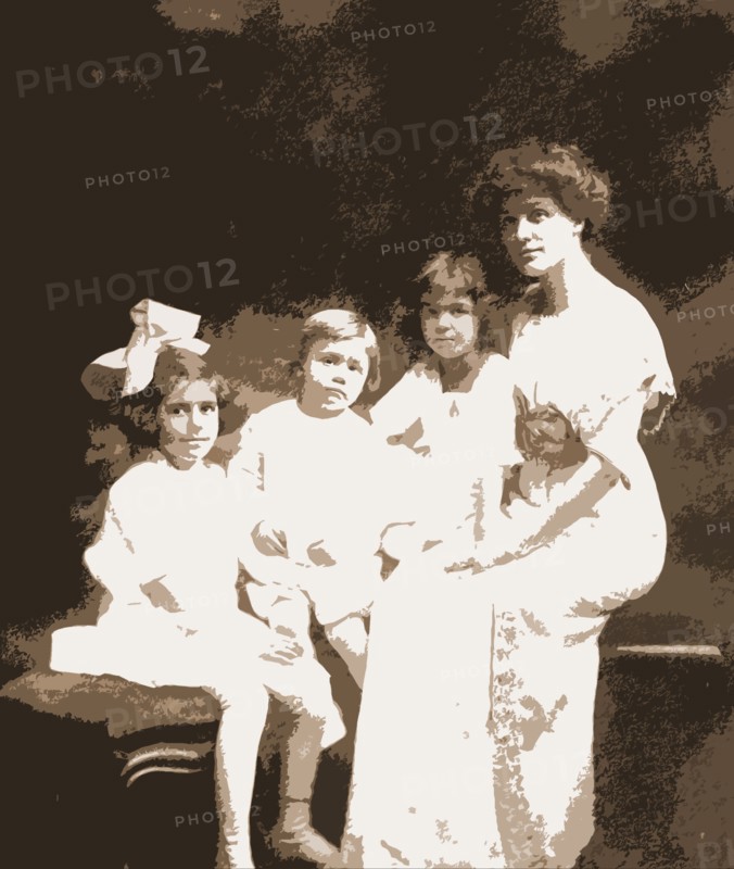 W.H. Jackson family, Jackson, William Henry, 1843-1942, Family, Mothers & children, 1900