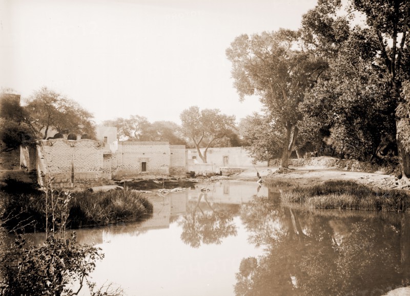 Agnas sic Calientes, bath house, Jackson, William Henry, 1843-1942, Public baths, Lakes & ponds, Springs, Mexico, Aguascalientes (State), Aguascalientes, 1884