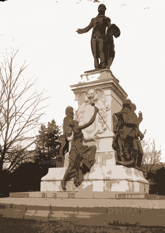 Lafayette statue, Lafayette Square, Washington, D.C, Lafayette, Marie Joseph Paul Yves Roch Gilbert du Motier, Marquis de, 1757-1834, Statues, Sculpture, Parks, United States, District of Columbia, Washington (D.C.), 1900