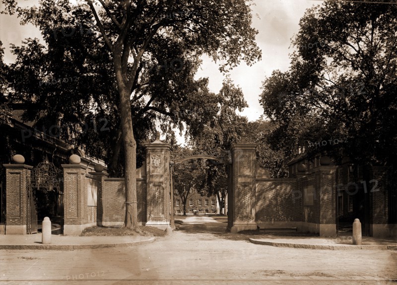 Harvard Gate, Harvard College, Harvard University, Universities & colleges, Gates, United States, Massachusetts, Cambridge, 1890