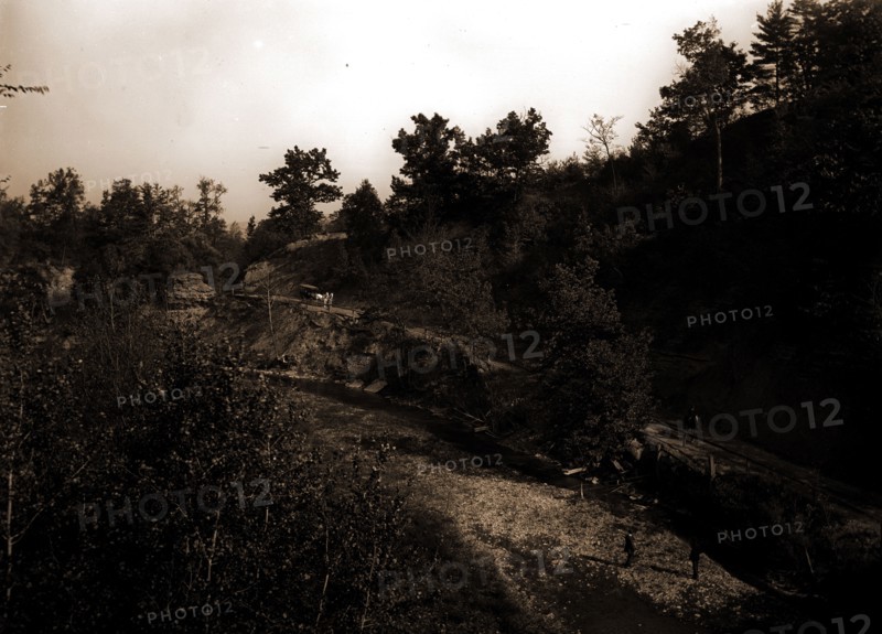 The Narrows, Poagshole, Dansville, N.Y, Rivers, Roads, United States, New York (State), Dansville, United States, New York (State), Poags Hole, United States, New York (State), Canaseraga Creek, 1900