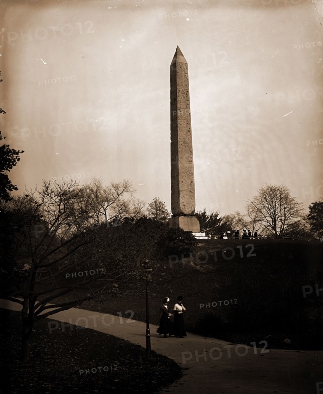 The Obelisk, Central Park, New York, Parks, Obelisks, United States, New York (State), New York, 1900