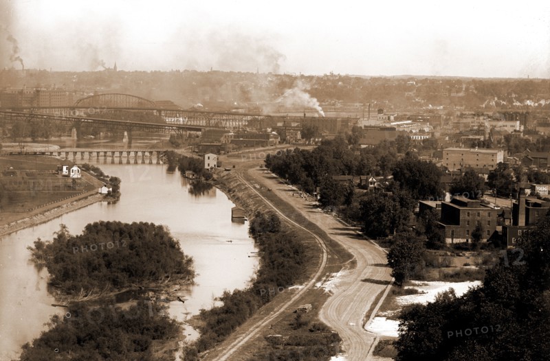 St. Paul, Minn, Rivers, Islands, United States, Minnesota, Saint Paul, United States, Mississippi River, 1900