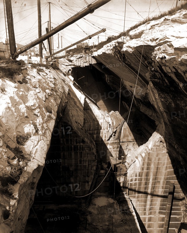 Marble quarry near Rutland, Marble quarrying, United States, Vermont, Rutland (Town), 1890