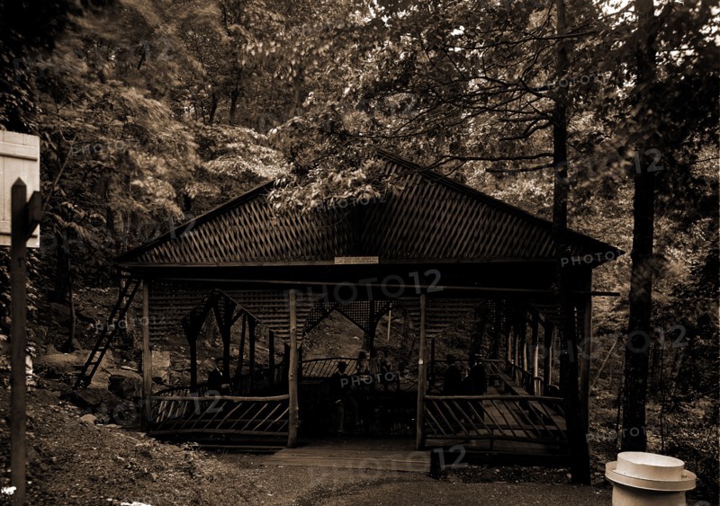 Glen Afton Spring, near Penn Mar sic Park, Springs, Landscape pavilions, United States, Maryland, Pen Mar, 1903