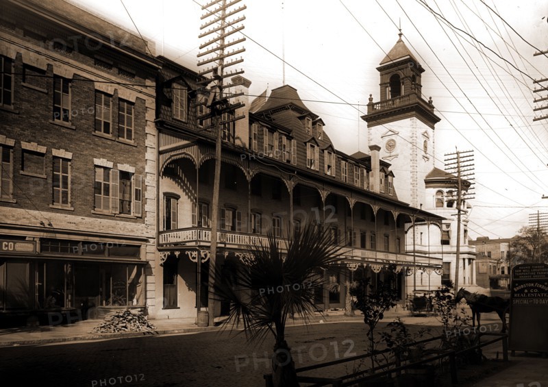 Hotel Duval and Post Office, Jacksonville, Fla, Hotels, Post offices, United States, Florida, Jacksonville, 1904