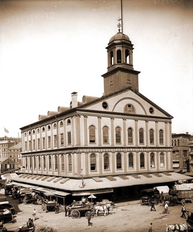 Faneuil Hall, Boston, Mass, Faneuil Hall (Boston, Mass.), Markets, United States, Massachusetts, Boston, 1890