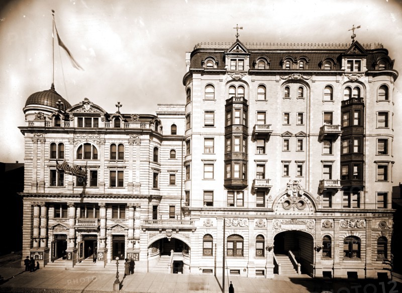 Hotel Kernan & Maryland Theatre, Baltimore, Md, Kernan Hotel (Baltimore, Md.), Maryland Theatre (Baltimore, Md.), Hotels, Theaters, United States, Maryland, Baltimore, 1906