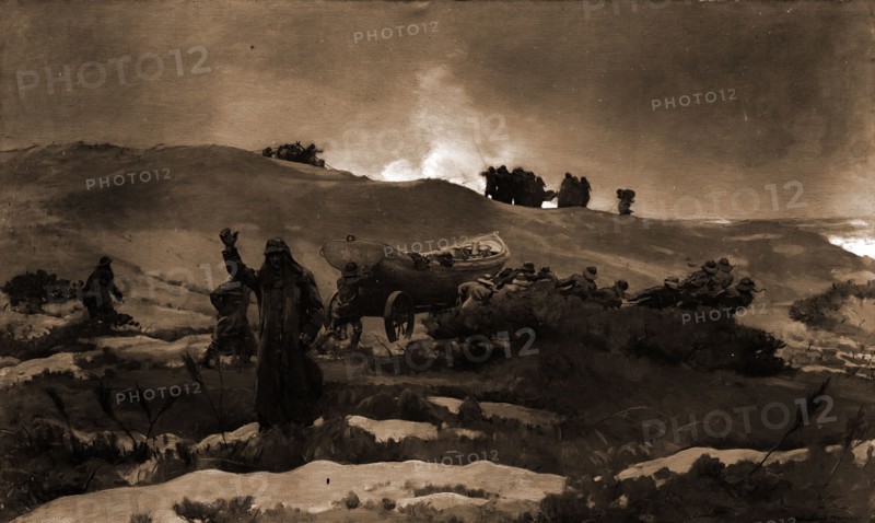 The wreck, Homer, Winslow, 1836-1910, Marine accidents, Lifeboats, Carts & wagons, 1900