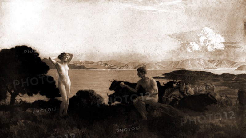 The judgment of Paris, Menard, Emile Renard, 1862-1930, Paris (Greek mythology), Nudes, Myths, 1909