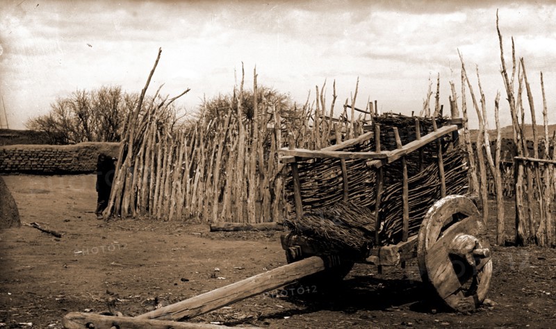 A relic of the past, Jackson, William Henry, 1843-1942, Carts & wagons, United States, New Mexico, San Juan, 1880