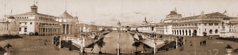 Trans-Mississippi Exposition, Grand Court, Mississippi i.e. Omaha, Neb, Jackson, William Henry, 1843-1942, Trans-Mississippi and International Exposition, (1898 :, Omaha), Exhibitions, United States, Nebraska, Omaha, 1898