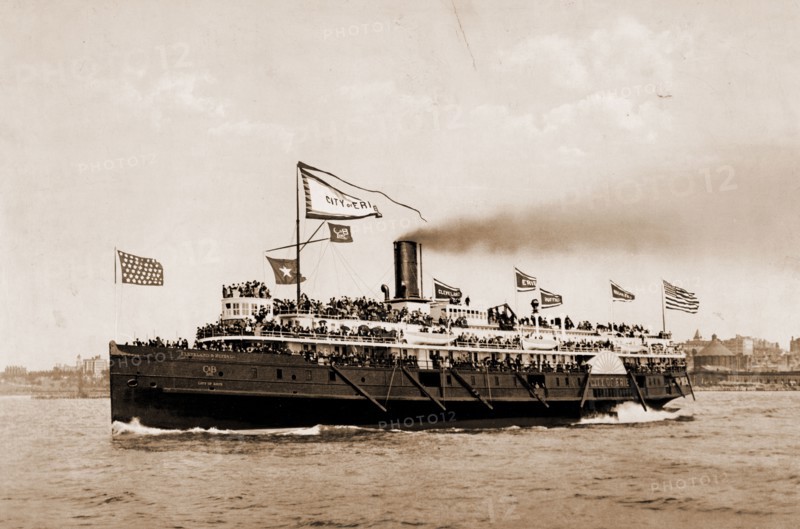 City of Erie (Pennsylvania), Jackson, William Henry, 1843-1942, City of Erie (Steamboat), Steamboats, United States, Pennsylvania, Erie, 1900