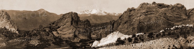 Garden of the Gods, the Gateway, Colorado, Jackson, William Henry, 1843-1942, Rock formations, United States, Colorado, Garden of the Gods, 1898