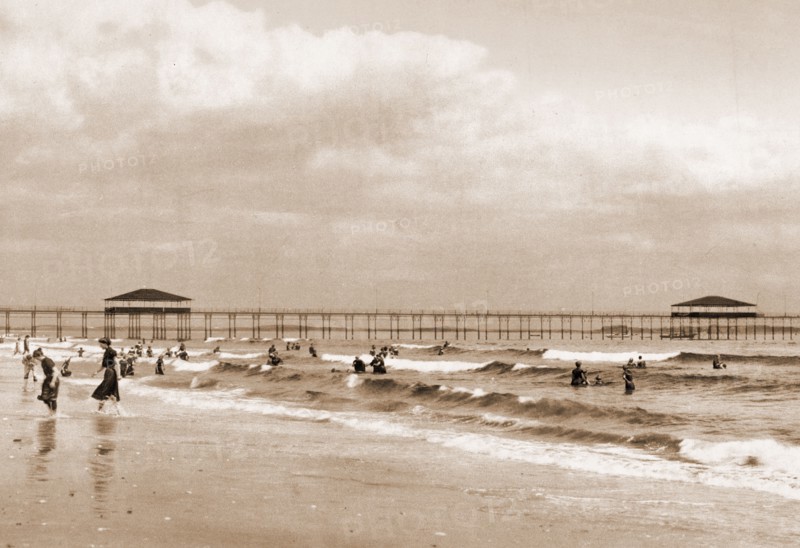 The Beach at Old Orchard, Maine, Beaches, United States, Maine, Old Orchard Beach, 1900