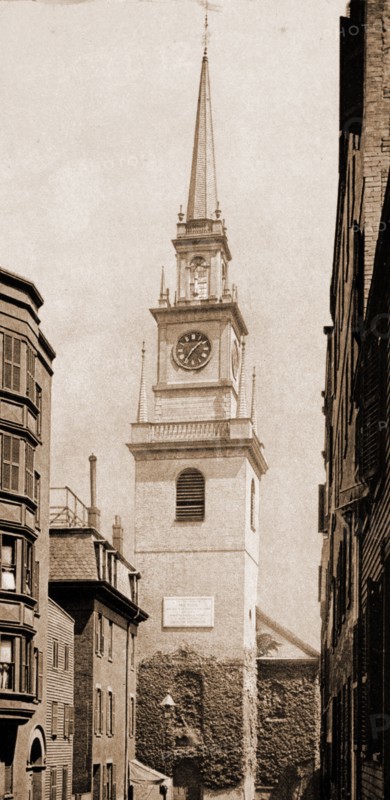 Church (Old North), Boston, Christ Church (Boston, Mass.), Churches, United States, Massachusetts, Boston, 1900