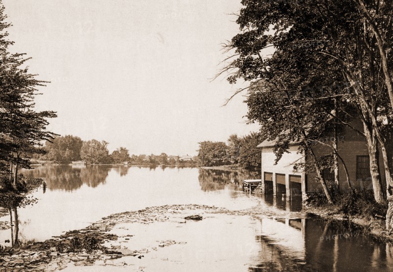The Lake at Mt. Holyoke College, South Hadley, Mount Holyoke College, Universities & colleges, Lakes & ponds, United States, Massachusetts, South Hadley, 1900