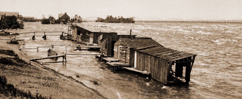 Rapids of the Sainte sic Marys River, Rapids, Waterfronts, United States, Michigan, Saint Marys River, 1900
