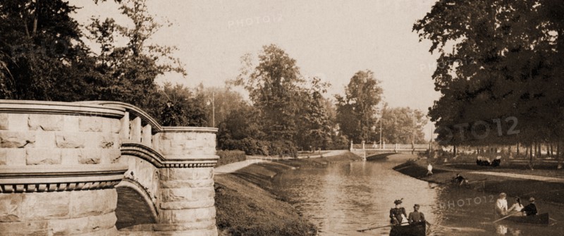 Grand Canal, Belle Isle Park, Detroit, Canals, Parks, United States, Michigan, Detroit, 1900