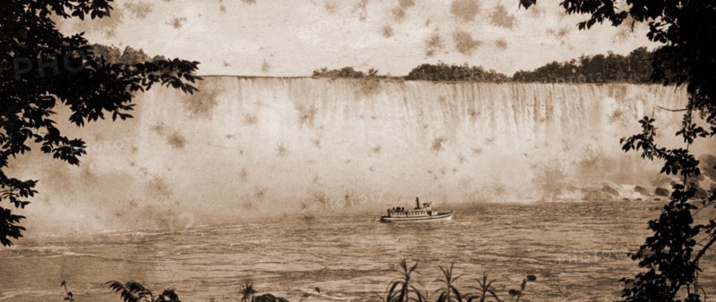 Niagara, Horseshoe Falls from Canada, Waterfalls, Canada, Ontario, Niagara Falls, United States, New York (State), Niagara Falls, 1900