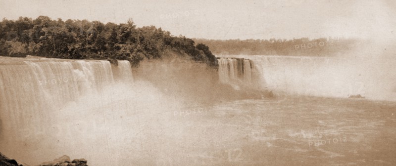 Niagara, American and Horseshoe Falls, Waterfalls, United States, New York (State), Niagara Falls, Canada, Ontario, Niagara Falls, 1900