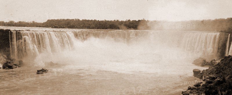 Niagara, general view of Horseshoe Falls, Waterfalls, Canada, Ontario, Niagara Falls, United States, New York (State), Niagara Falls, 1900