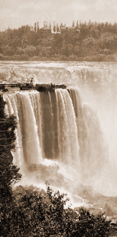 Horseshoe Falls from Goat Island, Niagara, Waterfalls, Canada, Ontario, Niagara Falls, United States, New York (State), Niagara Falls, 1900