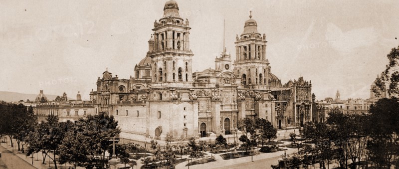 The cathedral, City of Mexico, Jackson, William Henry, 1843-1942, Cathedrals, Mexico, Mexico City, 1884