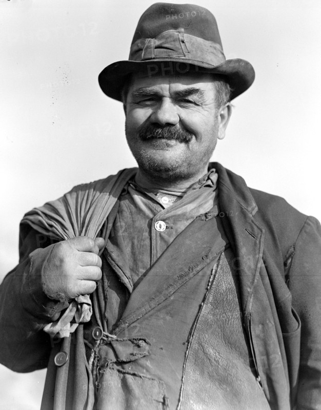 Scott's Run, West Virginia. Peter Percupu, Roumanian miner, unemployed, known in Scott's Run as Ground Hog. Too old to find employment in the mines, March 1937, Lewis Hine, 1874 - 1940, was an American photographer, who used his camera as a tool for social reform. US,USA